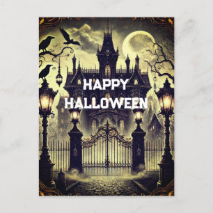 Cartes Pour Fêtes Annuelles Gothique Victorien Vintage Happy Halloween