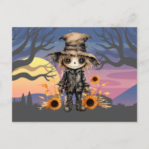 Cartes Pour Fêtes Annuelles Goule Pleine Lune Coucher de Soleil Tournesols Hal