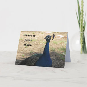 Cartes Pour Fêtes Annuelles Graduation Fière de vous Peacock Graduate