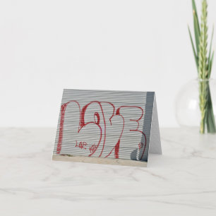 Cartes Pour Fêtes Annuelles Graffiti Amour, Paix, Saint Valentin