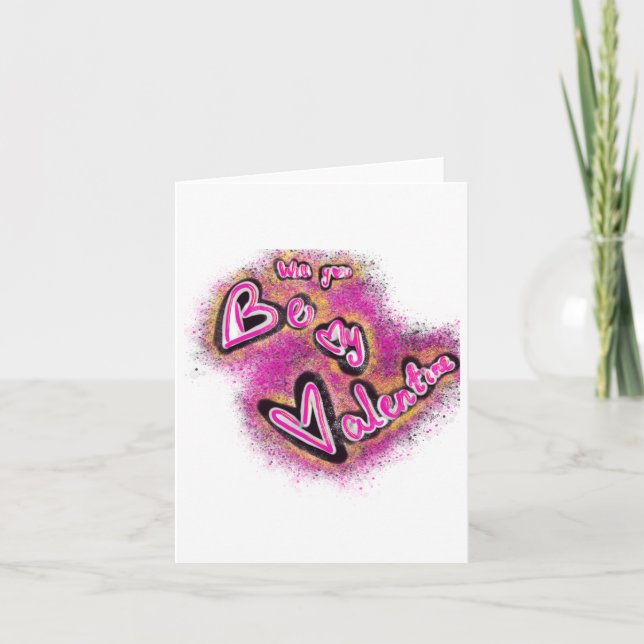 Cartes Pour Fêtes Annuelles Graffiti de Valentine (Devant)