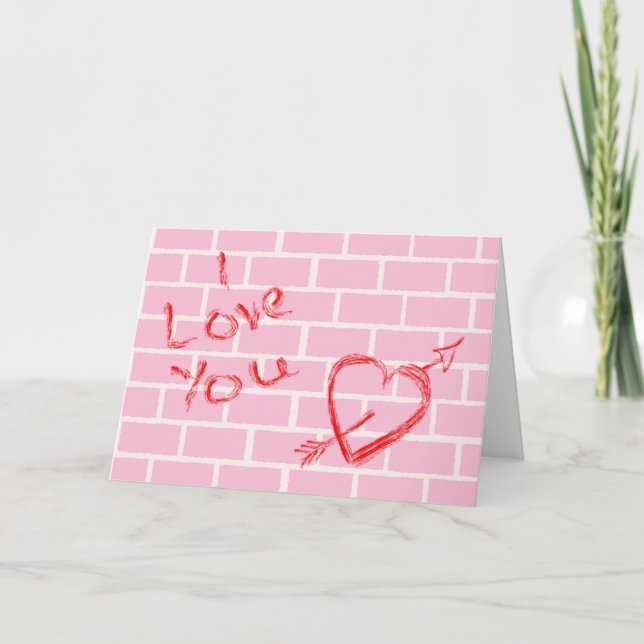 Cartes Pour Fêtes Annuelles Graffiti Love (Devant)