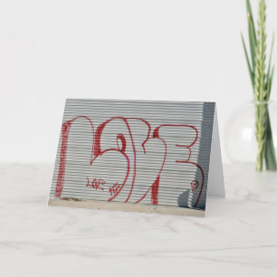 Cartes Pour Fêtes Annuelles Graffiti Love peace koi