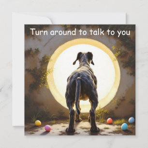 Cartes Pour Fêtes Annuelles Grand chien Dane - avec Nom de famille