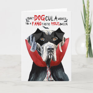 Cartes Pour Fêtes Annuelles Grand Chien Danois Drôle Drôle Nombre DOGcula Hall