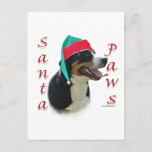 Cartes Pour Fêtes Annuelles Grand chien de montagne suisse Santa Paws