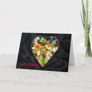 Cartes Pour Fêtes Annuelles Grand Coeur de haricot de gelée