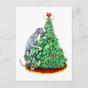 Cartes Pour Fêtes Annuelles Grand Dane Noël atteindre les objectifs Blue UC