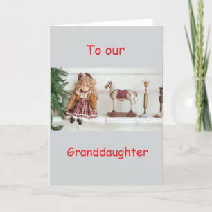 CARTES POUR FÊTES ANNUELLES "GRAND-FILLE" SOUHAITE À NOËL