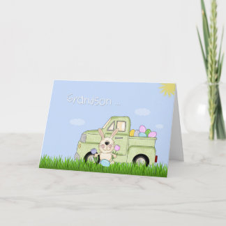 Cartes Pour Fêtes Annuelles Grand-fils, Camion de Pâques