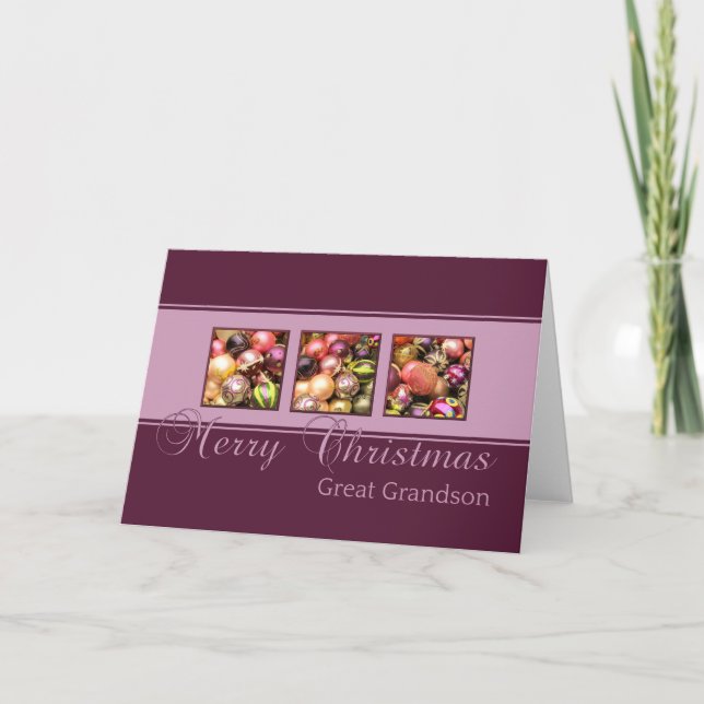 Cartes Pour Fêtes Annuelles Grand-fils Joyeux Noël (Devant)