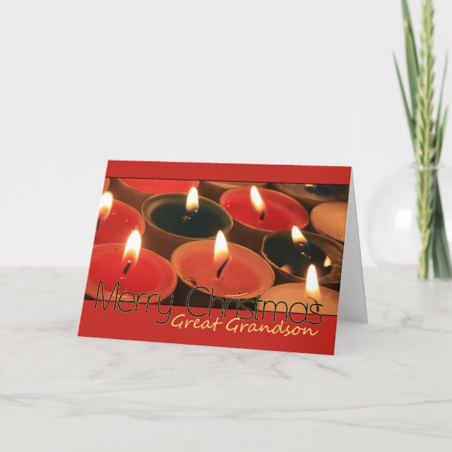 Cartes Pour Fêtes Annuelles Grand-fils Joyeux Noël (Devant)