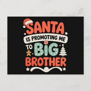 Cartes Pour Fêtes Annuelles Grand Frère Chapeau de Père Noël Annonce de Noël N