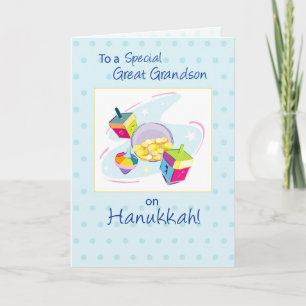 Cartes Pour Fêtes Annuelles Grand grand-fils Hanoukka