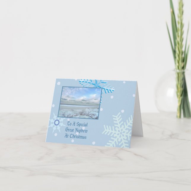 Cartes Pour Fêtes Annuelles Grand lac d'hiver Nephew Noël (Devant)