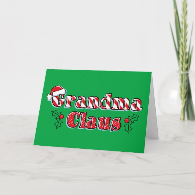 Cartes Pour Fêtes Annuelles Grand-maman Claus (Devant)