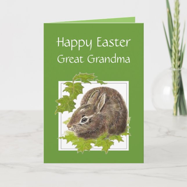 Cartes Pour Fêtes Annuelles Grand-maman spéciale de lapin mignon heureux de (Devant)