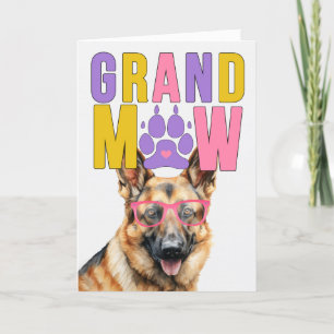 Cartes Pour Fêtes Annuelles Grand-MAW Allemand Berger Grand-DOG Grand-parents 