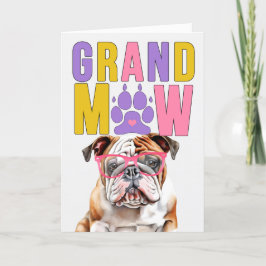 Cartes Pour Fêtes Annuelles Grand-MAW Anglais Bulldog GrandDOG Grand-parents D