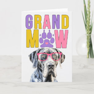 Cartes Pour Fêtes Annuelles Grand-MAW Great Dane Grand-DOG Grand-parents Day