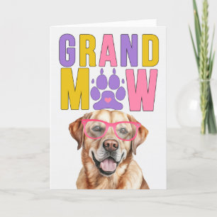 Cartes Pour Fêtes Annuelles Grand-MAW Jaune Labrador Grand-DOG Grand-parents D