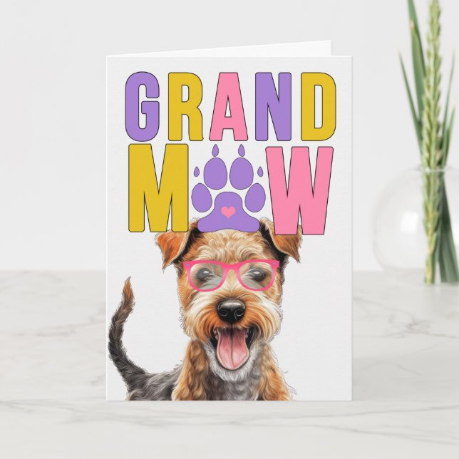 Cartes Pour Fêtes Annuelles Grand-MAW Lakeland Terrier Funny Grand-parents Day (Devant)