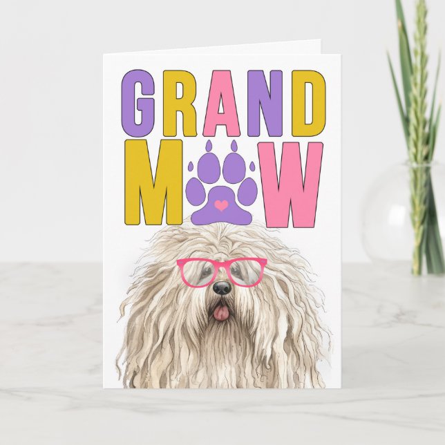 Cartes Pour Fêtes Annuelles Grand-MAW Puli Chien Funny Grand-parents Day (Devant)