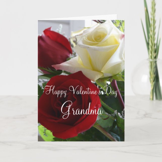 Cartes Pour Fêtes Annuelles Grand-mère Heureuse Sainte-Valentin OU grand-père  (Devant)