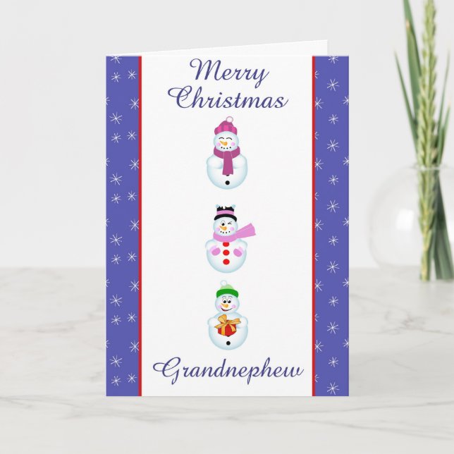 Cartes Pour Fêtes Annuelles Grand neveu de Noël (Devant)