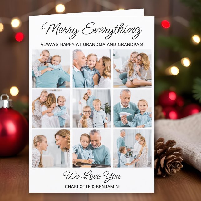 Cartes Pour Fêtes Annuelles Grand-parents 9 Photo Joyeux tout Noël (Créateur téléchargé)