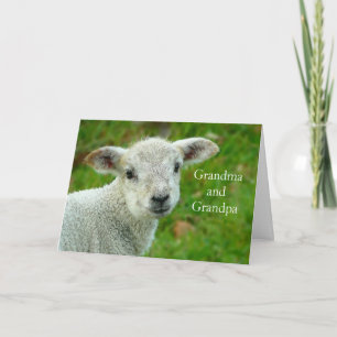 Cartes Pour Fêtes Annuelles Grand-parents d'agneau de Pâques