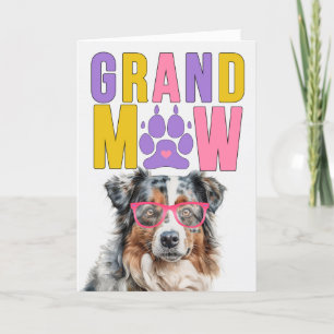Cartes Pour Fêtes Annuelles Grand-parents de chiens bergers australiens Grand-
