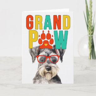 Cartes Pour Fêtes Annuelles Grand-parents GrandDOG Schnauzer Schnauzer