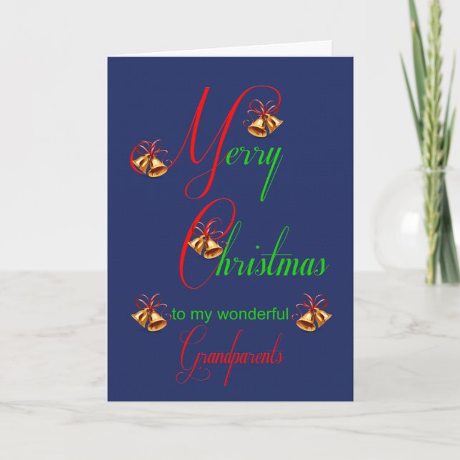 Cartes Pour Fêtes Annuelles Grand-parents Noël cloches (Devant)
