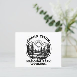 Cartes Pour Fêtes Annuelles Grand Teton mountain Parc national Wyoming Holida