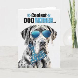 Cartes Pour Fêtes Annuelles Grande Dane Chien Coolest Papa Fête des pères