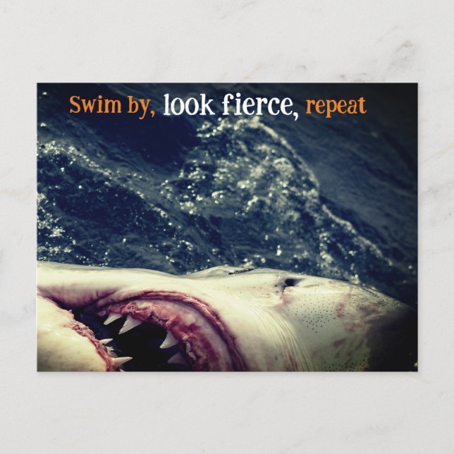 Cartes Pour Fêtes Annuelles Grande mâchoire de requin blanc (Devant)