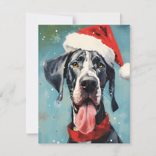Cartes Pour Fêtes Annuelles Grande peinture de Noël Dane (Devant)
