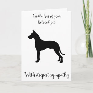 Cartes Pour Fêtes Annuelles Grande silhouette de chien Dane personnalisées car