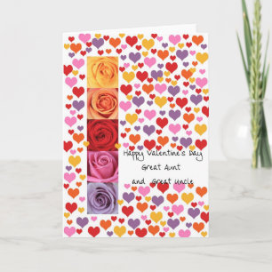 Cartes Pour Fêtes Annuelles Grande tante et grande tante Coloured Valentine's