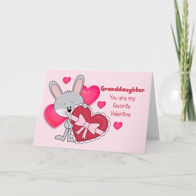 Cartes Pour Fêtes Annuelles Grandgirl Bunny Favori Valentine (Devant)