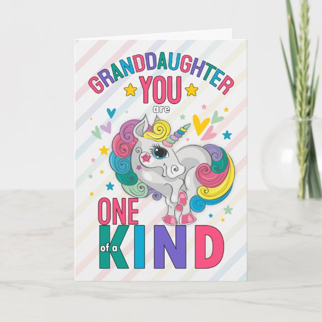 Cartes Pour Fêtes Annuelles Grandgirl Rainbow Unicorn Valentine (Devant)