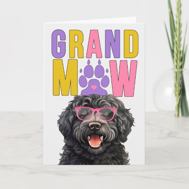 Cartes Pour Fêtes Annuelles GrandMAW Barbet GrandDOG Grand-parents Day (Devant)