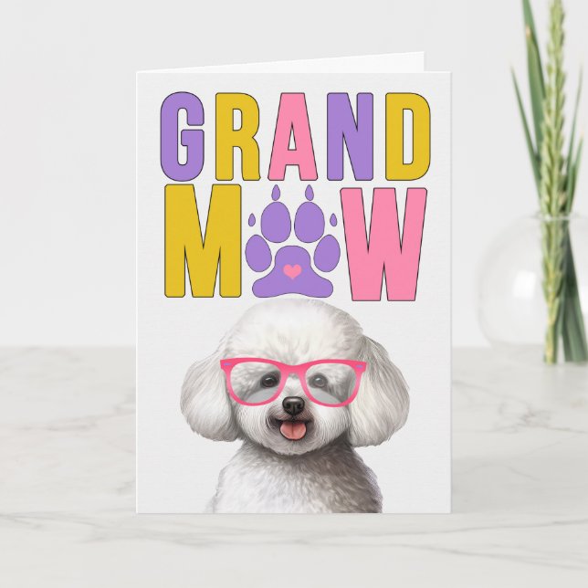 Cartes Pour Fêtes Annuelles GrandMAW Bichon Frise GrandDOG Grand-parents Day (Devant)
