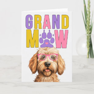Cartes Pour Fêtes Annuelles GrandMAW Caramel Doodle Dog Funny Grand-parents Da