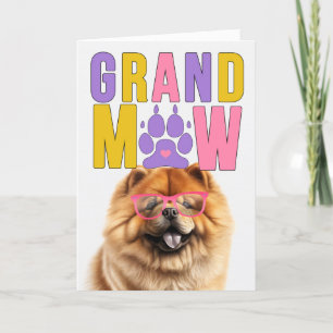 Cartes Pour Fêtes Annuelles GrandMAW Chow Chow Chien GrandDOG Grand-parents Da