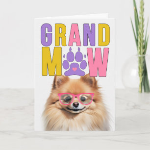 Cartes Pour Fêtes Annuelles GrandMAW Pomeranian GrandDOG Fête des Grands-Paren