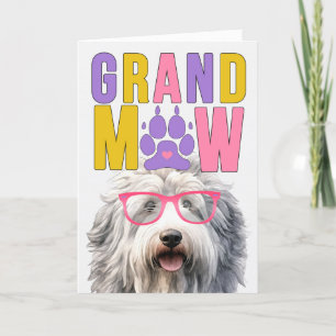 Cartes Pour Fêtes Annuelles GrandMAW Sheepdog GrandDOG Grand-parents Day