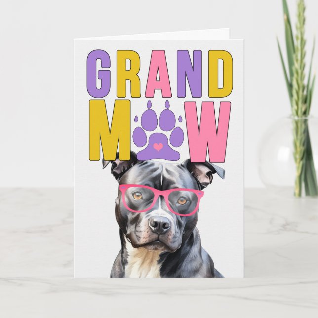 Cartes Pour Fêtes Annuelles GrandMAW Staffordshire GrandDOG Grand-parents Day (Devant)