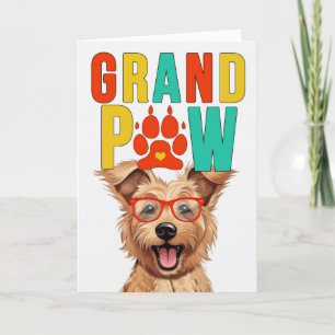 Cartes Pour Fêtes Annuelles GrandPAW Berger Picard GrandDOG Grand-parents Day